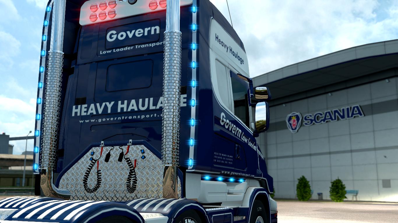 GOVERN LOW LOADER TRANSPORT SCANIA T (RJL) SKIN MOD ETS2 1 ...