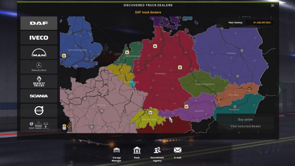 Colored Map V1.0 ETS2 - Euro Truck Simulator 2 mod / ETS2 mod