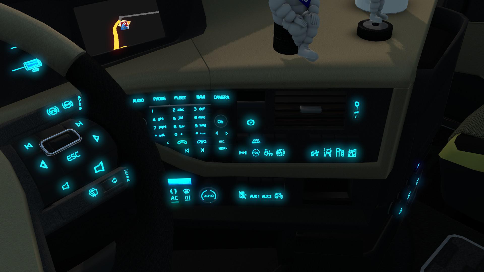 Blue interior light v1.0 ETS2 - Euro Truck Simulator 2 mod / ETS2 mod