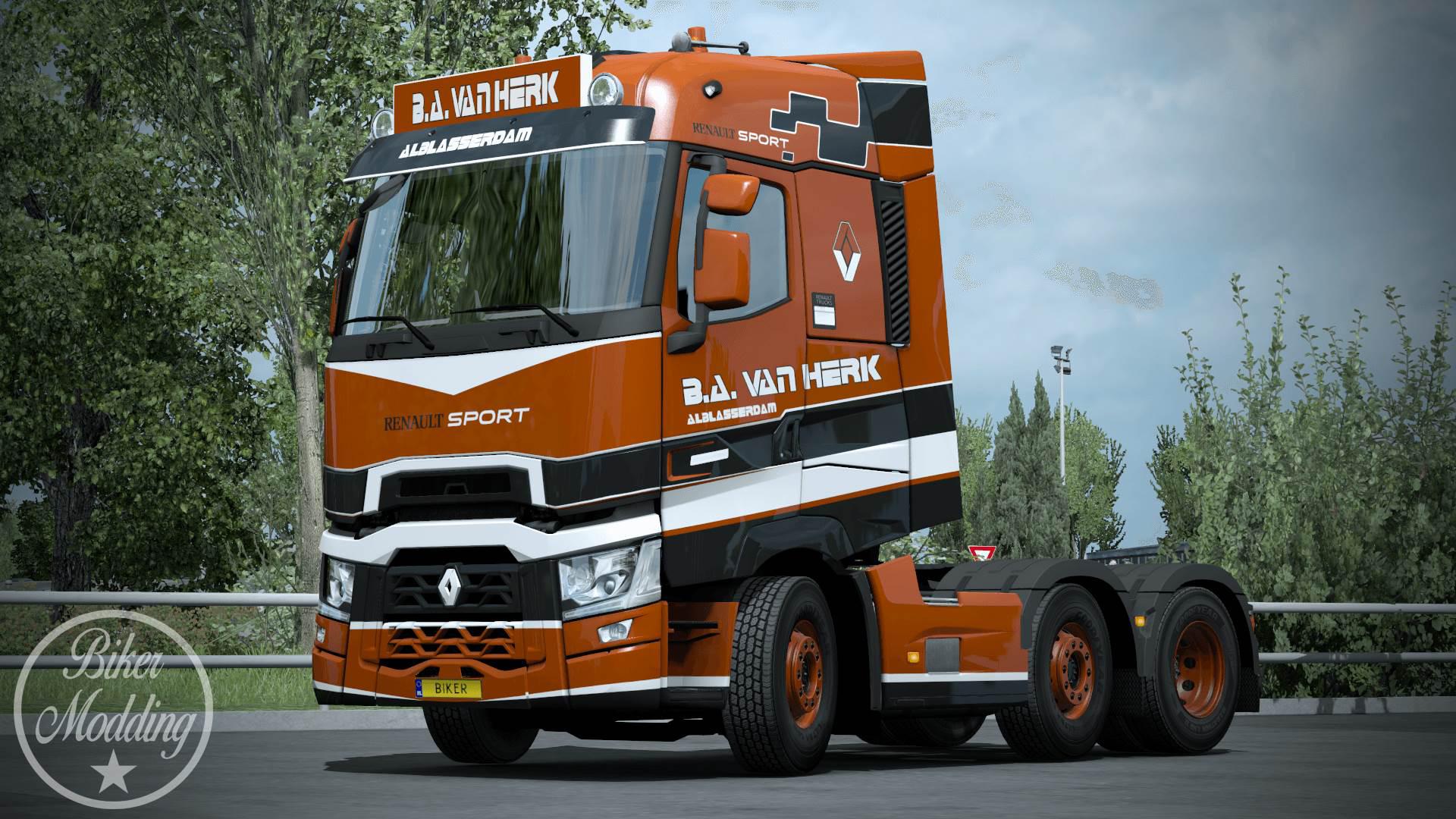 B.A. Van Herk skin for Renault T Range v1.0 ETS2 Euro